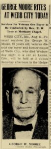 Joplin Globe August7 1954 p 12 Georges death notice with photo