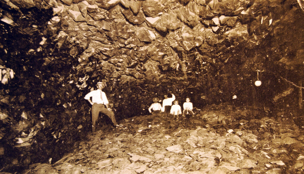 Visitors inside Crystal Cave